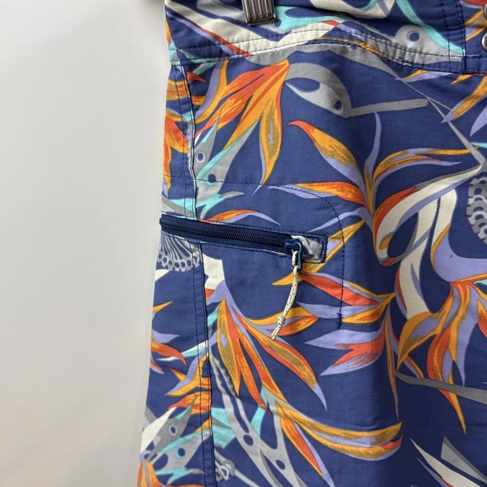 Patagonia Floral Birds Purple Swim Trunks Nylon Unlined Men's 31 8
